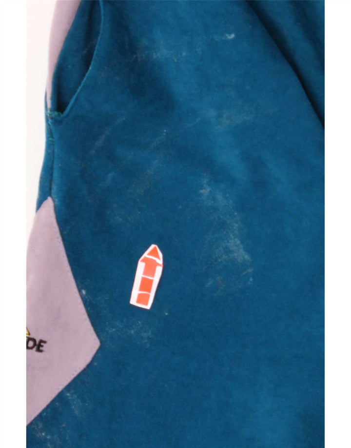 Ande Womens Velour Tracksuit Trousers XL Blue Colourblock Polyester