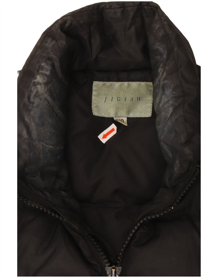 Gilet căptușit pentru femei Jigsaw UK 10 Small Black Nylon