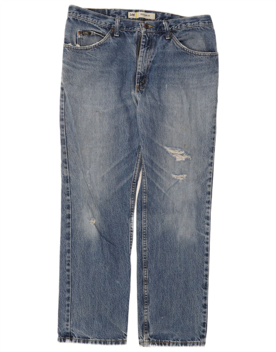 Blugi Distressed drepte pentru bărbați LEE W36 L30 Bumbac albastru