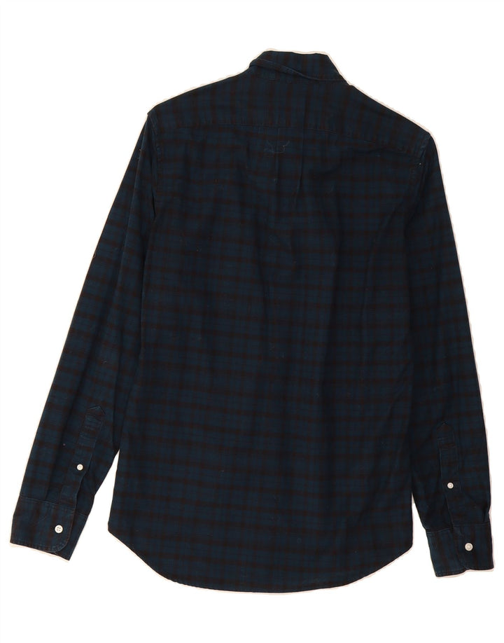 J. CREW Mens Flannel Shirt XS Navy Blue Check Cotton Vintage J. Crew and Second-Hand J. Crew from Messina Hembry 