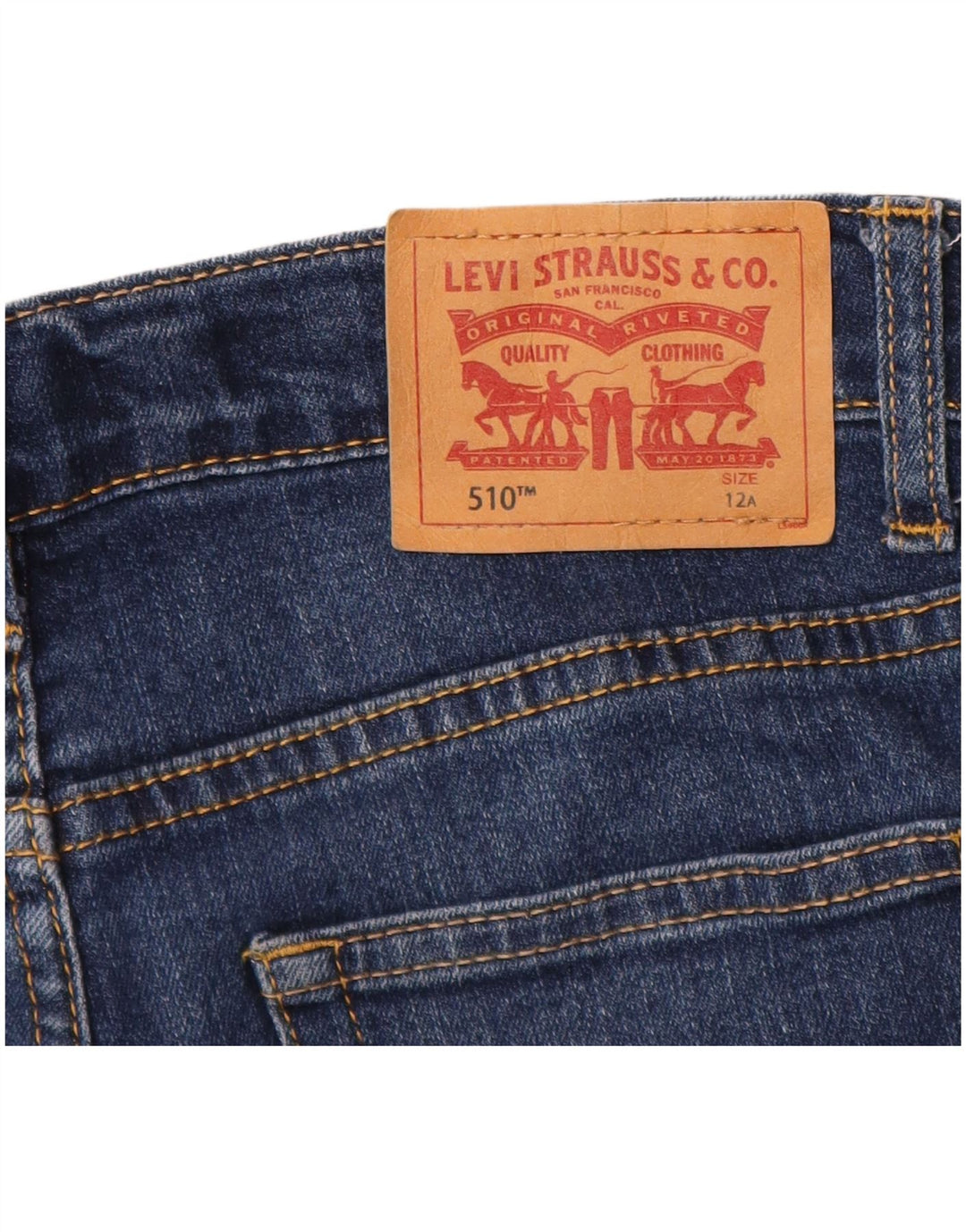 Jeans skinny LEVI'S 510 pentru baieti 11-12 ani W24 L28 albastru