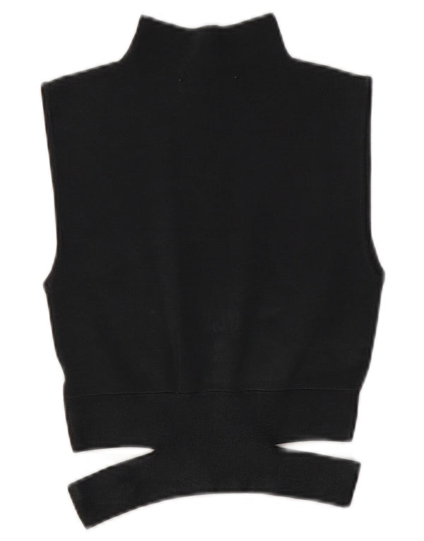 Top scurt din tricot fără mâneci pentru femei UK 10, gri mic