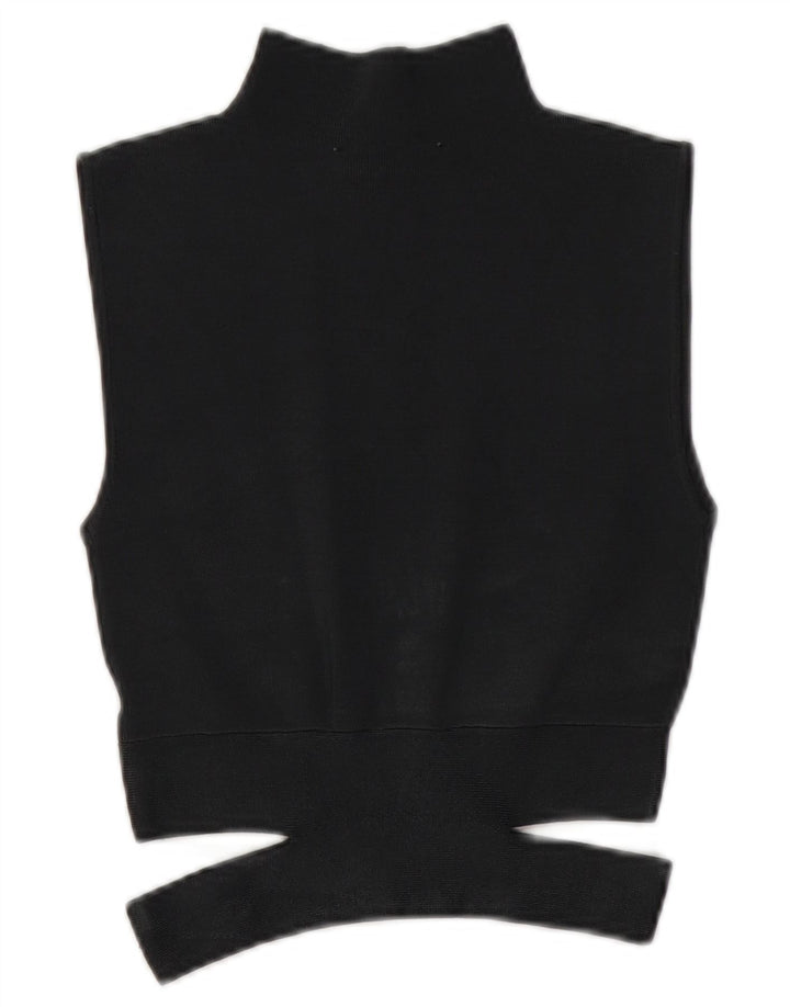 Top scurt din tricot fără mâneci pentru femei UK 10, gri mic