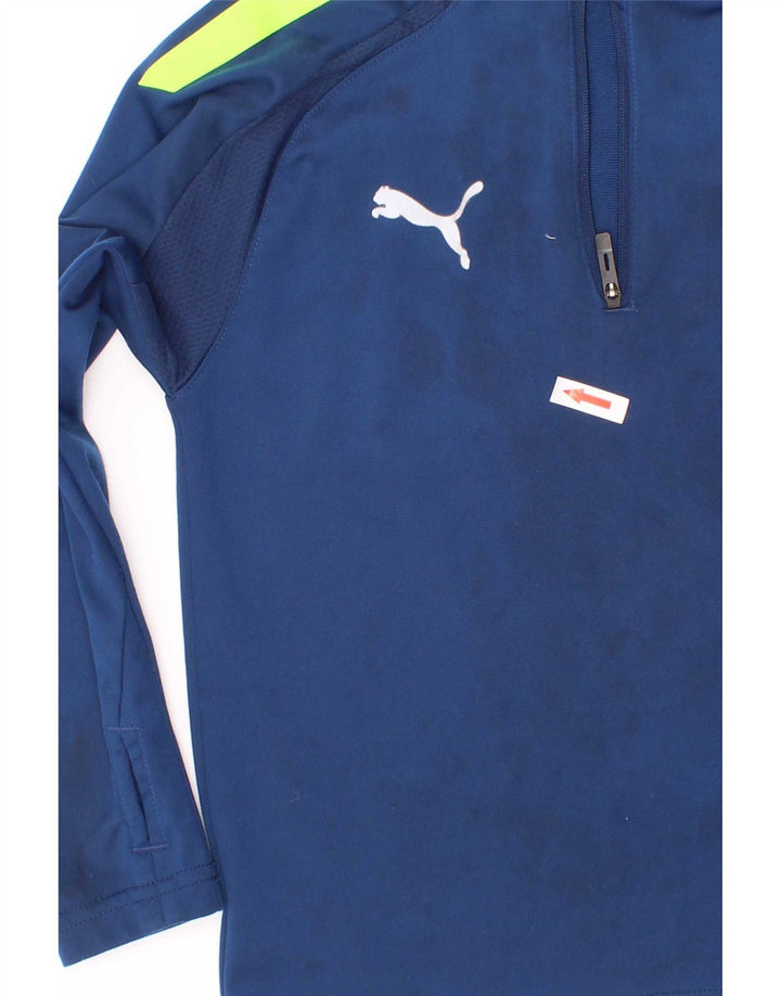 Trening Puma Boys Zip Neck Pullover Top 5-6 Ani Albastru