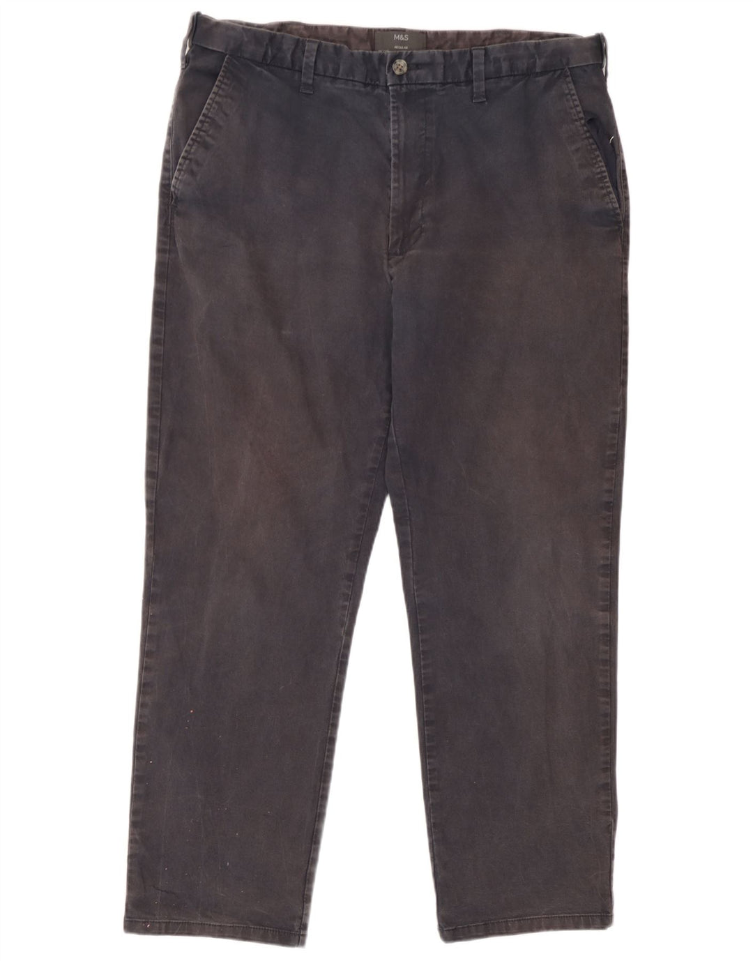 Pantaloni chino obișnuiți pentru bărbați Marks & Spencer L38 L29 Bumbac bleumarin