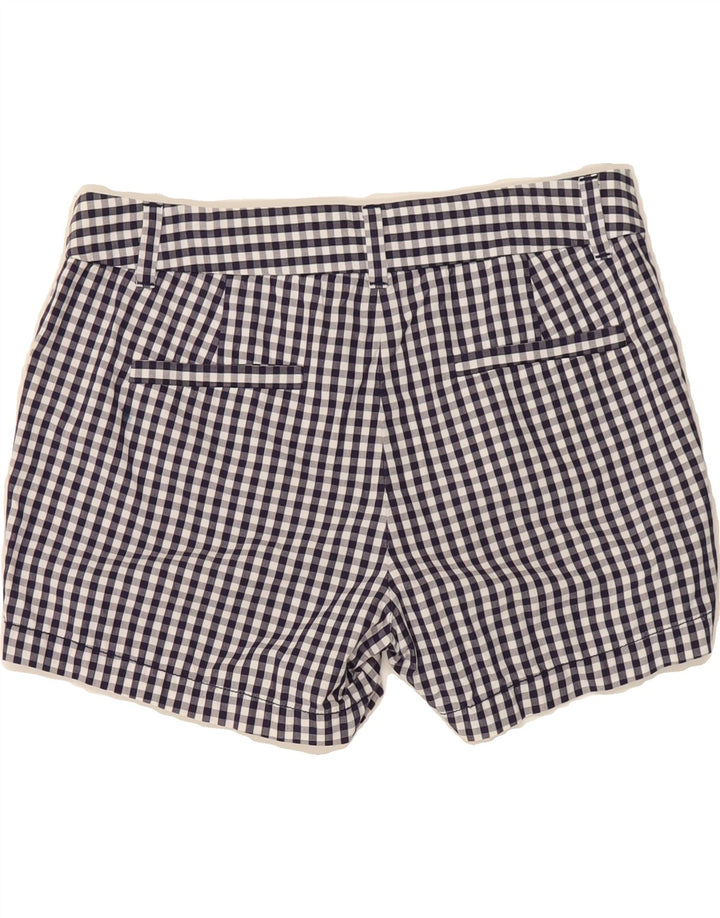 J. CREW Womens Chino Shorts US 4 Small W30  Navy Blue Gingham Cotton Vintage J. Crew and Second-Hand J. Crew from Messina Hembry 