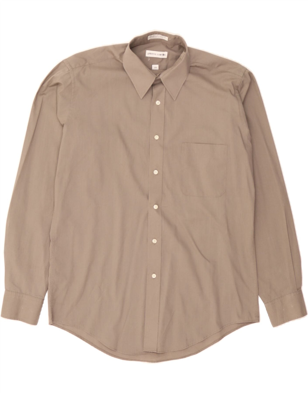 PIERRE CARDIN Mens Shirt Size 15 1/2 Medium Grey Cotton Vintage Pierre Cardin and Second-Hand Pierre Cardin from Messina Hembry 