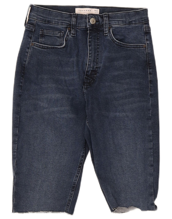 Topshop Womens Jamie Denim Shorts W26 Small Navy Blue Cotton