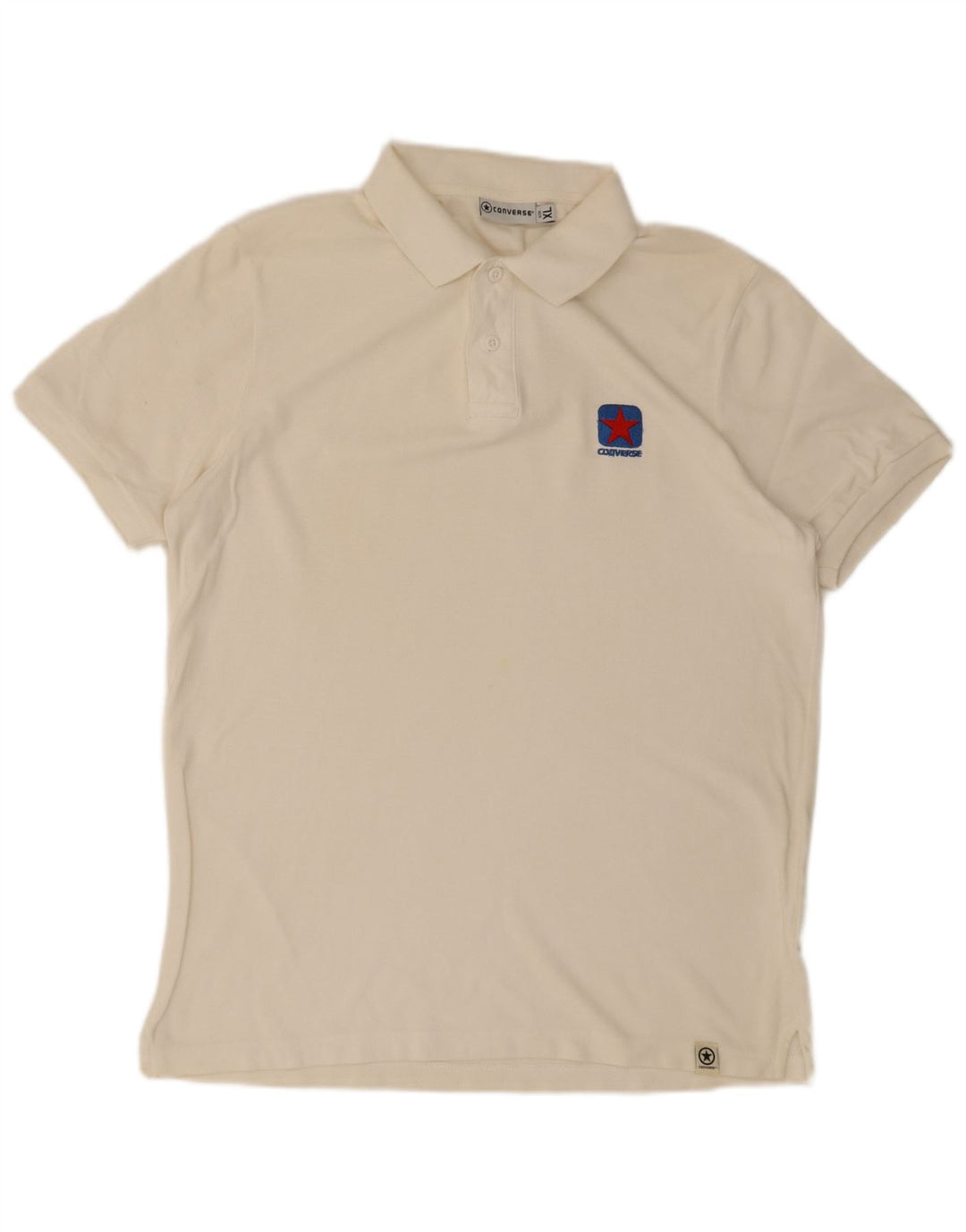 Tricou polo Converse pentru bărbați XL, bumbac alb