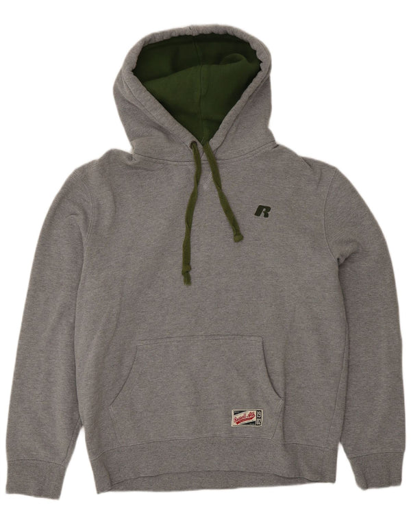 Russell Athletic Mens Loose Fit Hoodie Jumper Small Grey Cotton