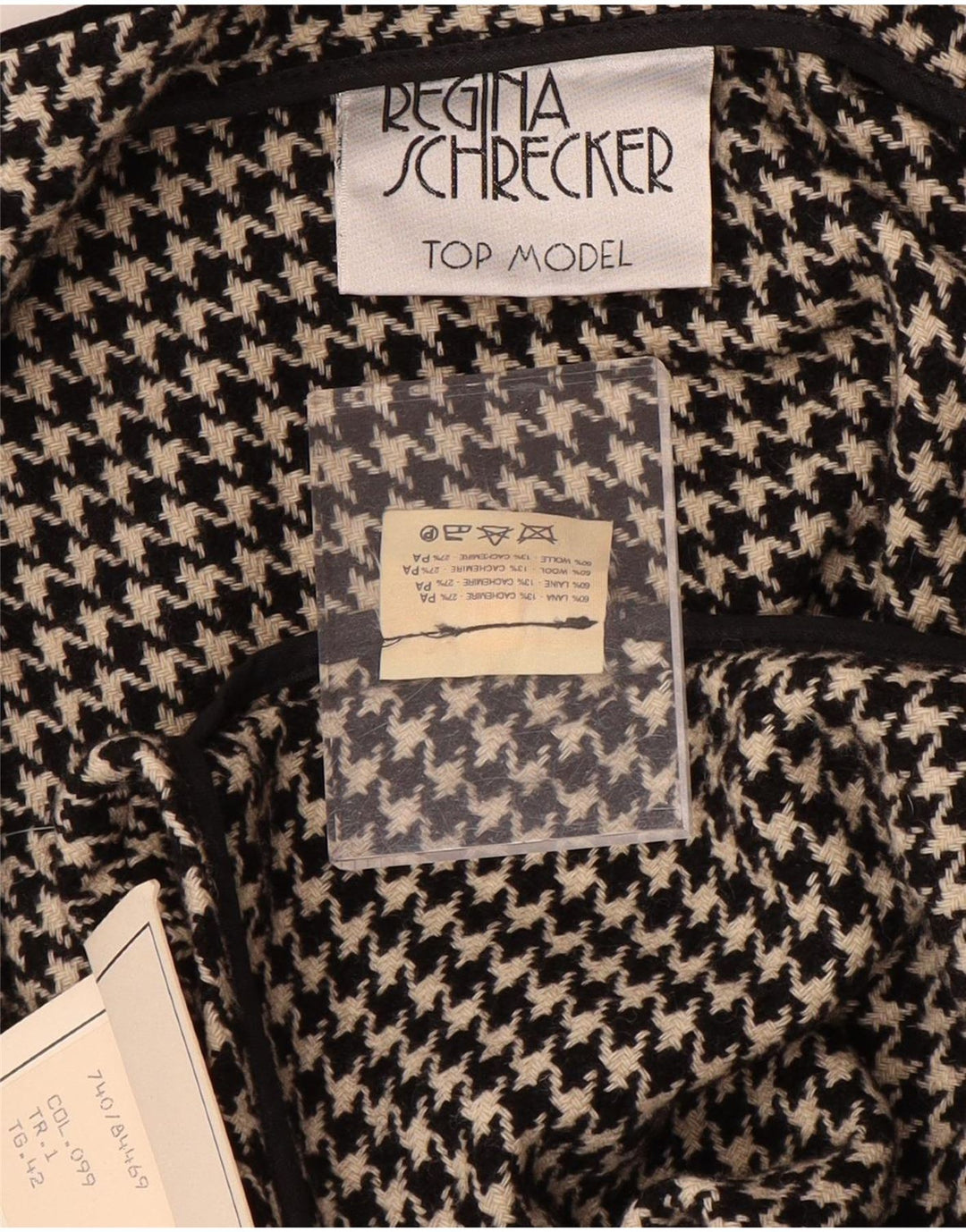 Palton Poncho Regina Schrecker pentru femei IT 42 Lână cu picior de gală mediu negru