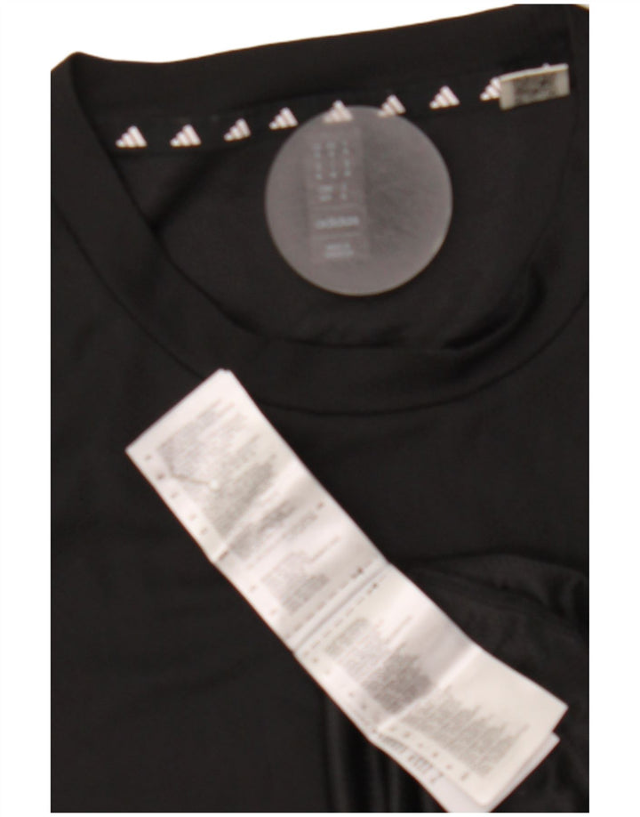 Tricou pentru bărbați Adidas Top Mediu Negru Poliester Sport