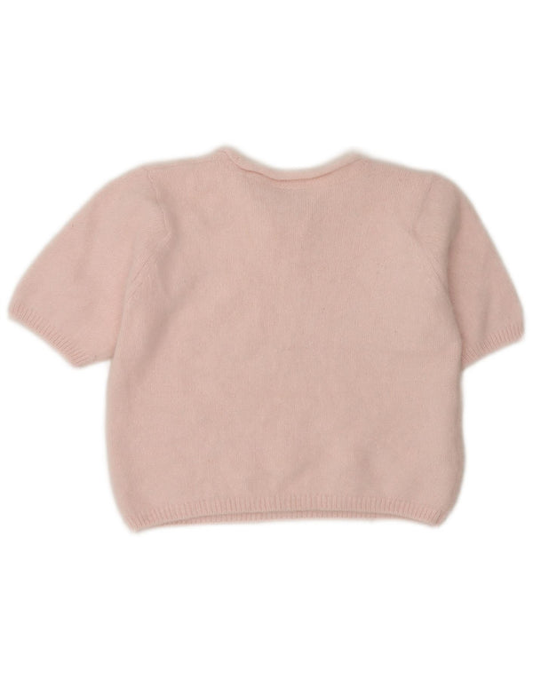 Pulover pentru femei Marks & Spencer, cu mânecă scurtă, cu decolteu rotund, UK 10 Small Pi