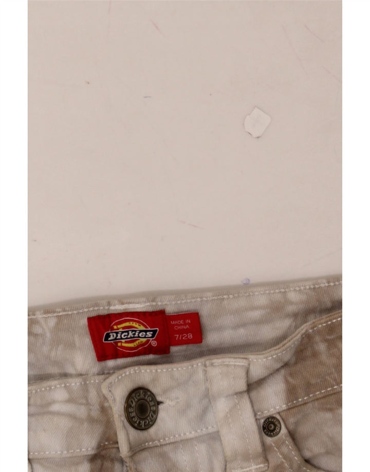 DICKIES Womens Denim Shorts US 7 Medium W28  Grey Tie Dye Cotton Vintage Dickies and Second-Hand Dickies from Messina Hembry 