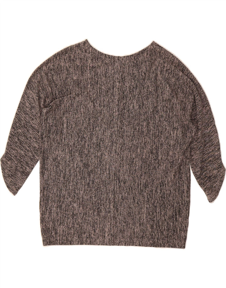 COS Womens Oversized Top 3/4 Sleeve UK 10 Small Grey Flecked Viscose Vintage Cos and Second-Hand Cos from Messina Hembry 