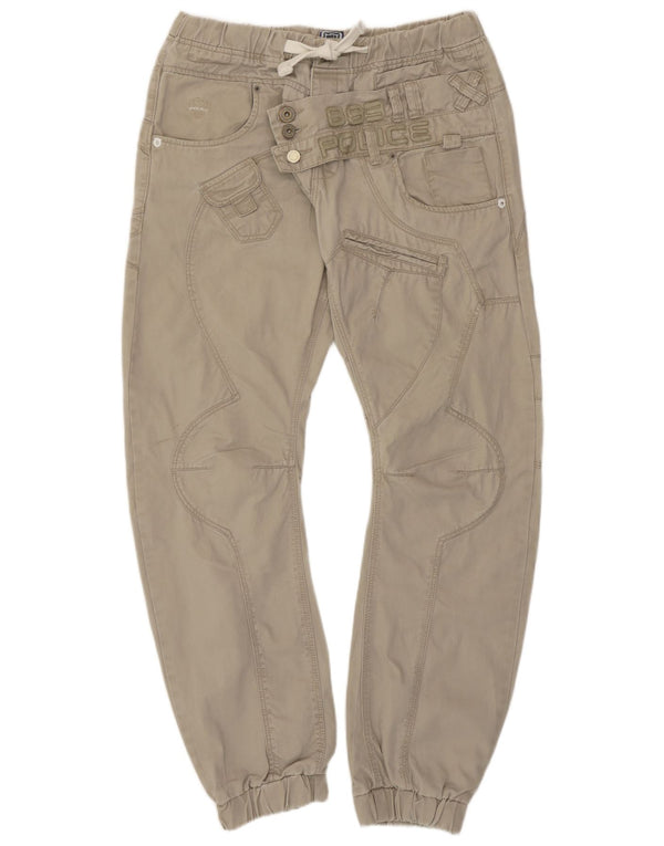 883 Police Joggeri grafici pentru bărbați Pantaloni cargo W34 L30 Bej Bumbac