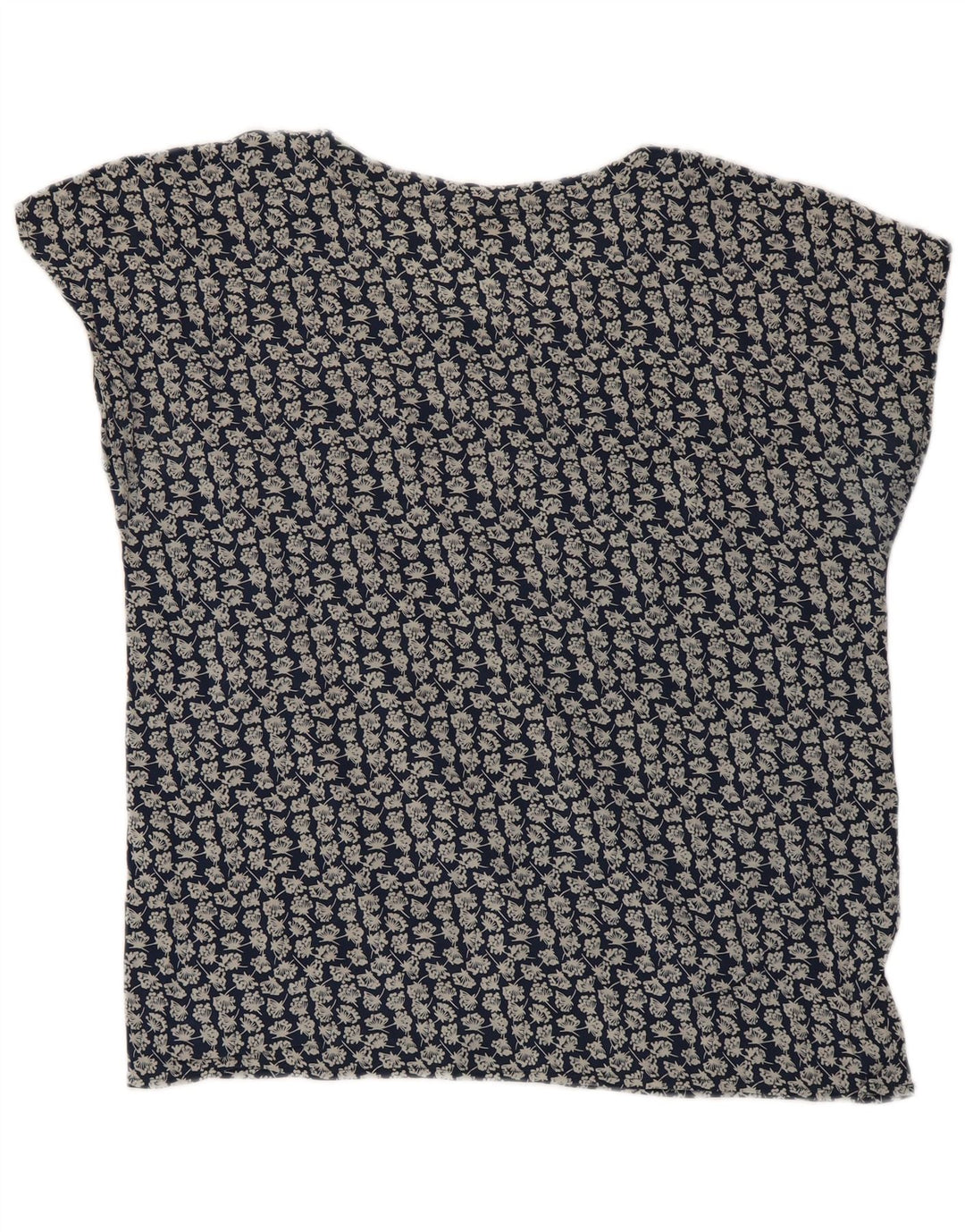 Bluză Vintage Femei Top IT 48 XL Albastru Floral Mătase