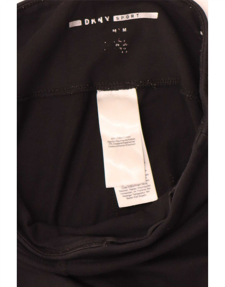 Leggings grafic Dkny pentru femei UK 14, bumbac mediu negru