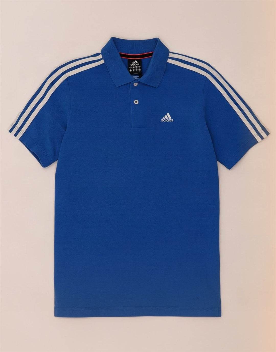 Tricou polo Adidas Climalite pentru bărbați, bumbac albastru mic
