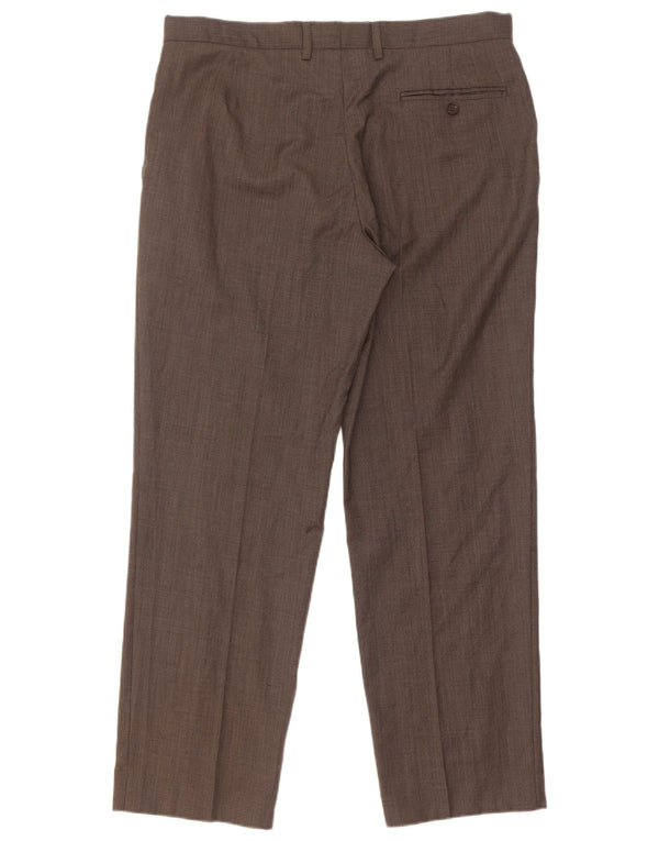 Marks & Spencer Pantaloni drepți pentru bărbați L36 L31 Lână maro