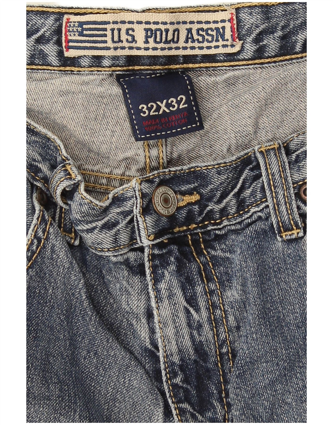U.S. Polo Assn. Blugi drepti pentru bărbați W32 L32 albastru