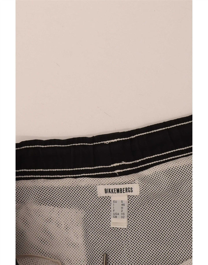 Pantaloni scurți de înot grafic pentru bărbați Bikkembergs, poliester mediu negru