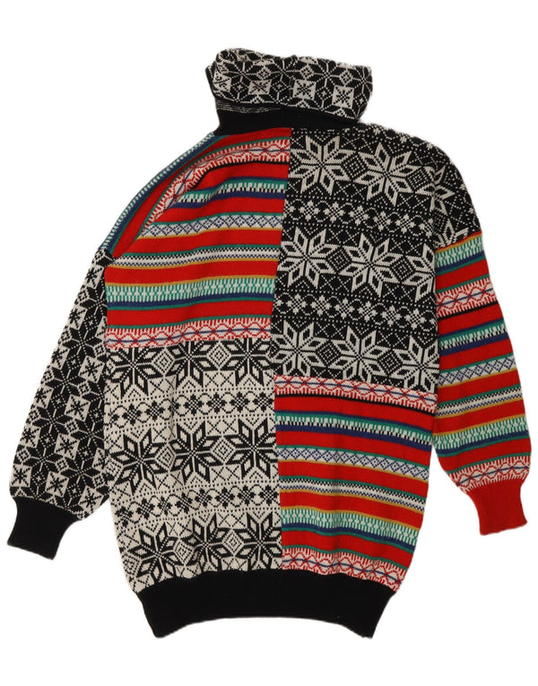 Jungle Kenzo Pulover cu gât rulat pentru femei UK 16 Large Multicolor Retr