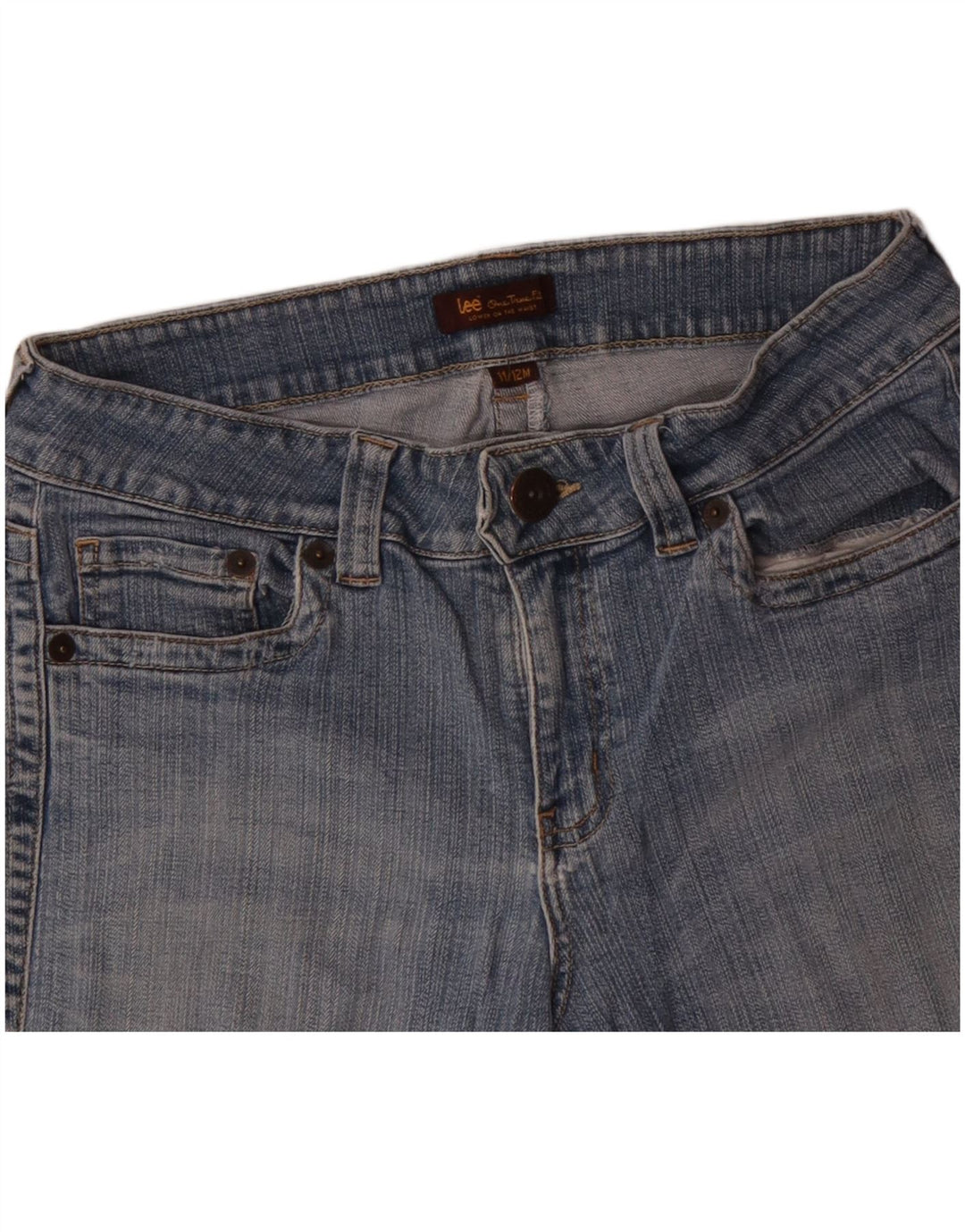 Pantaloni scurți din denim LEE pentru femei US 11/12 Large W32 Blue Bumbac