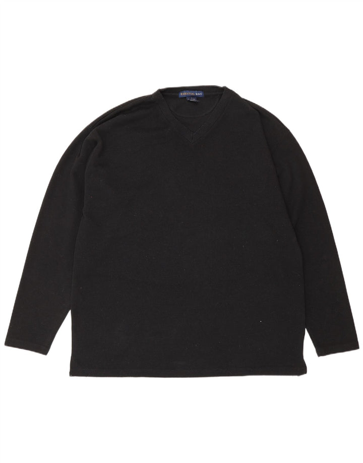 Essential Top pentru bărbați cu mânecă lungă, mare, negru, poliester