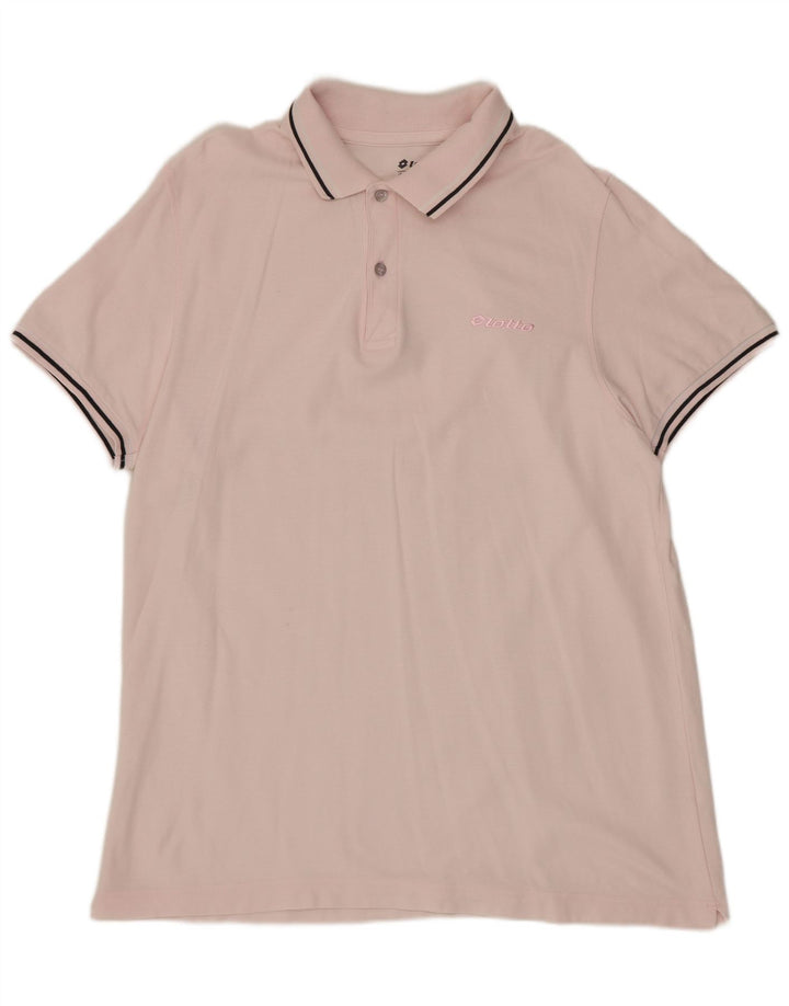 Tricou polo pentru bărbați LOTTO mare roz