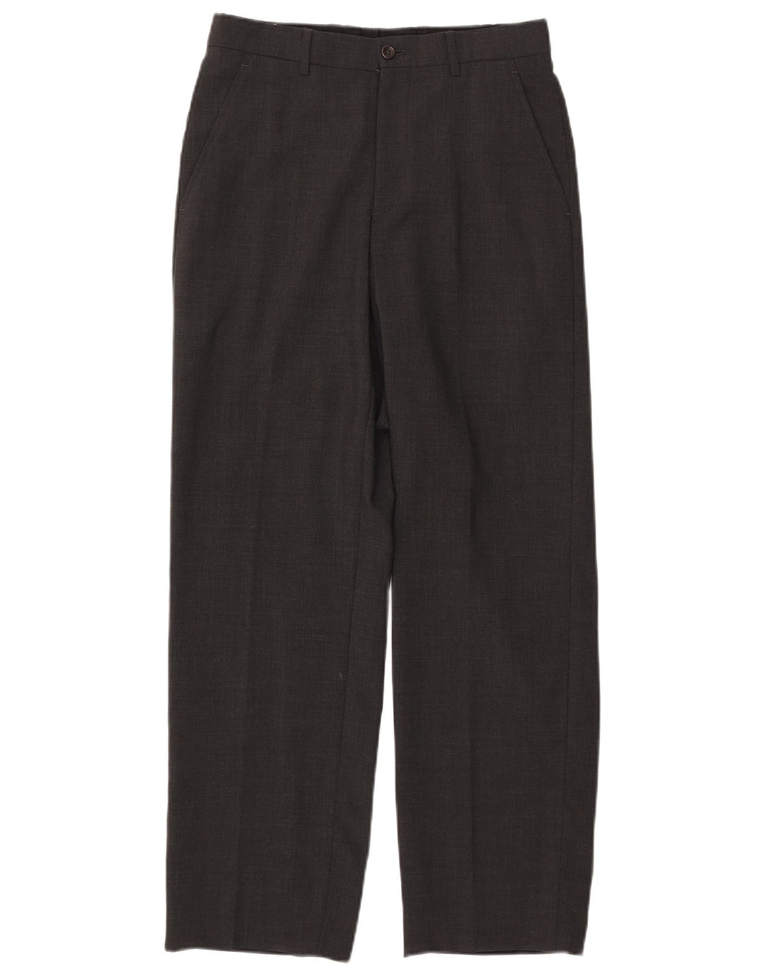 ARMANI Pantaloni Chino Drepți Bărbați IT 44 XS W29 L30 Gri Lână