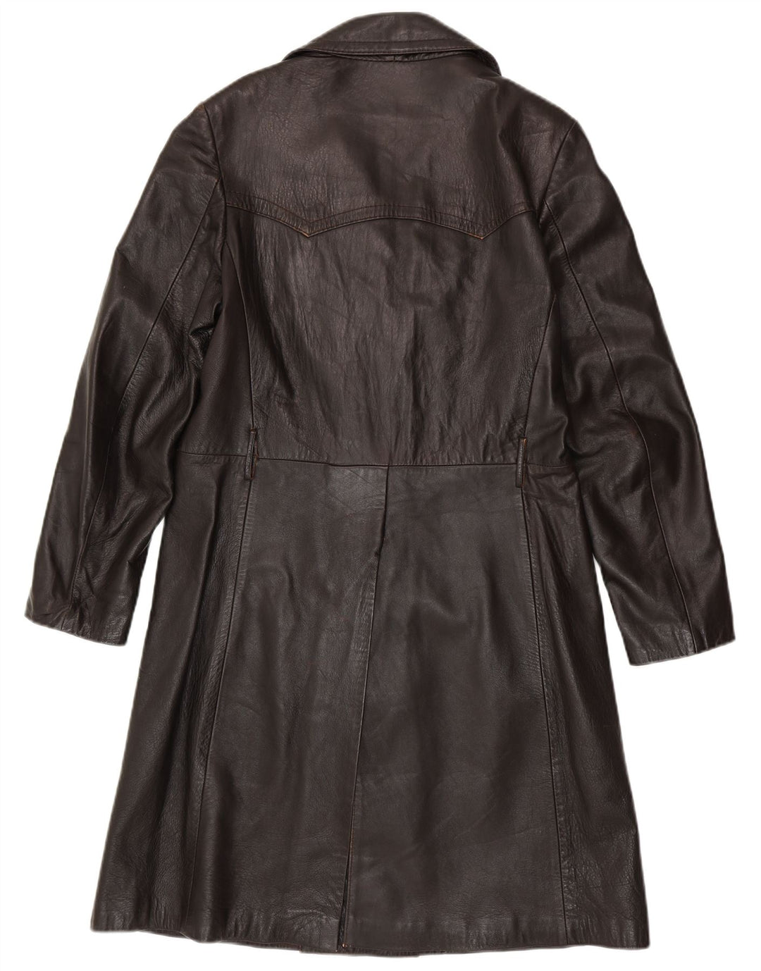 Palton din piele pentru bărbați VINTAGE IT 50 din piele maro mare