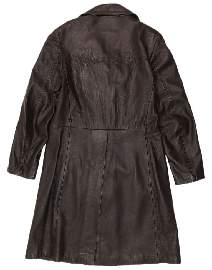 Palton din piele pentru bărbați VINTAGE IT 50 din piele maro mare