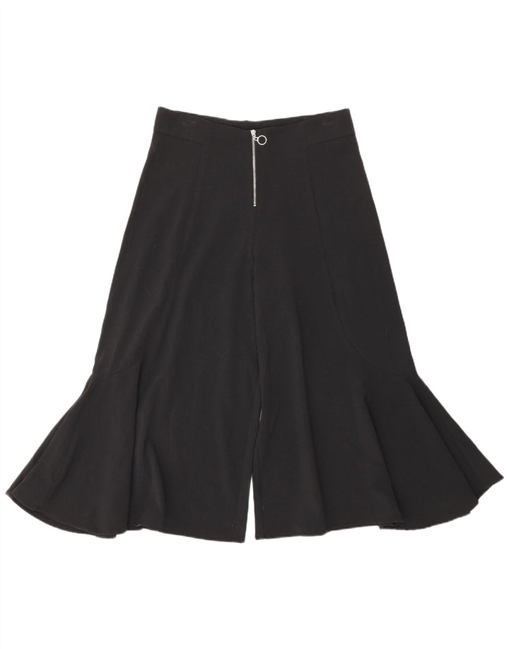 Pantaloni Capri Cullotes pentru Damă Zara Mici L26 L19 Mătase Neagră