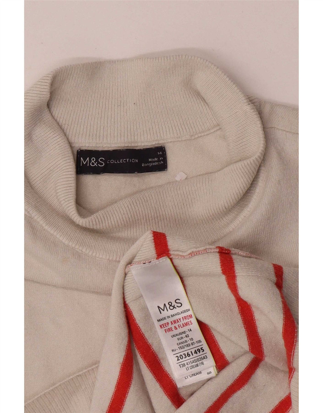 Vestă Marks & Spencer pentru femei, UK 14, viscoză cu dungi medii, bej