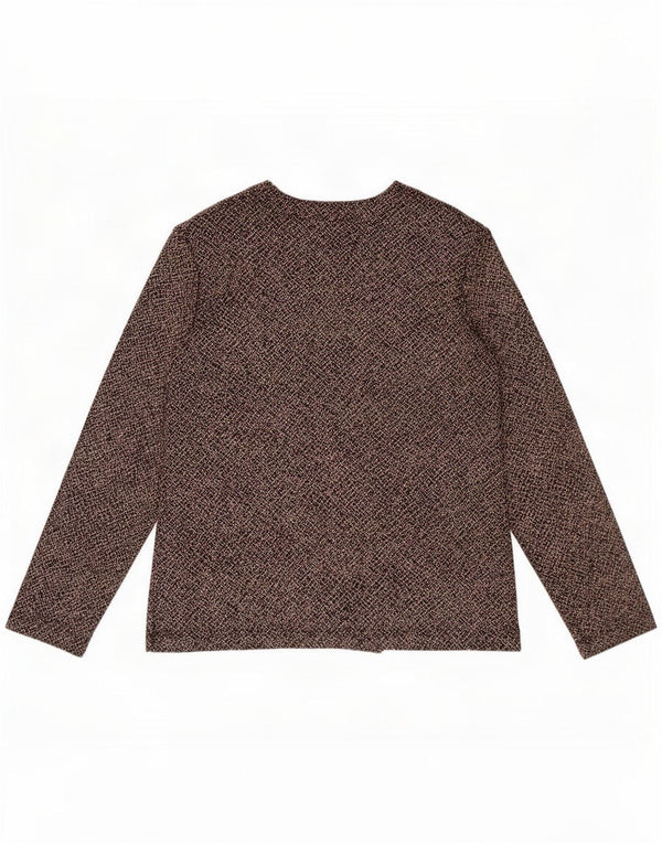 Ronni Nicole Jachetă Blazer deschisă pentru femei UK 12 Medium Brown Flecked