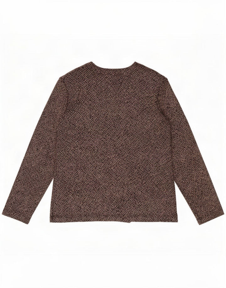 Ronni Nicole Jachetă Blazer deschisă pentru femei UK 12 Medium Brown Flecked