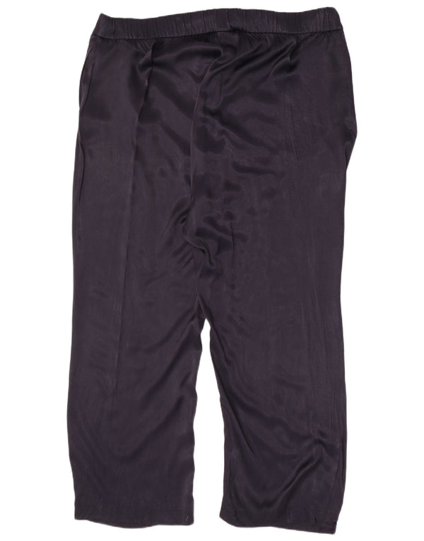 Marks & Spencer Pantaloni casual pentru femei cu talie înaltă Marea Britanie 24 4XL L44 L30 Navy Bl