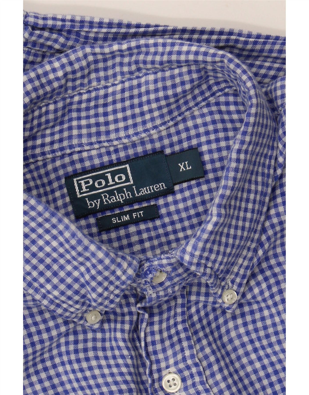 Cămașă pentru bărbați POLO RALPH LAUREN Slim Fit XL Blue Gingham Bumbac