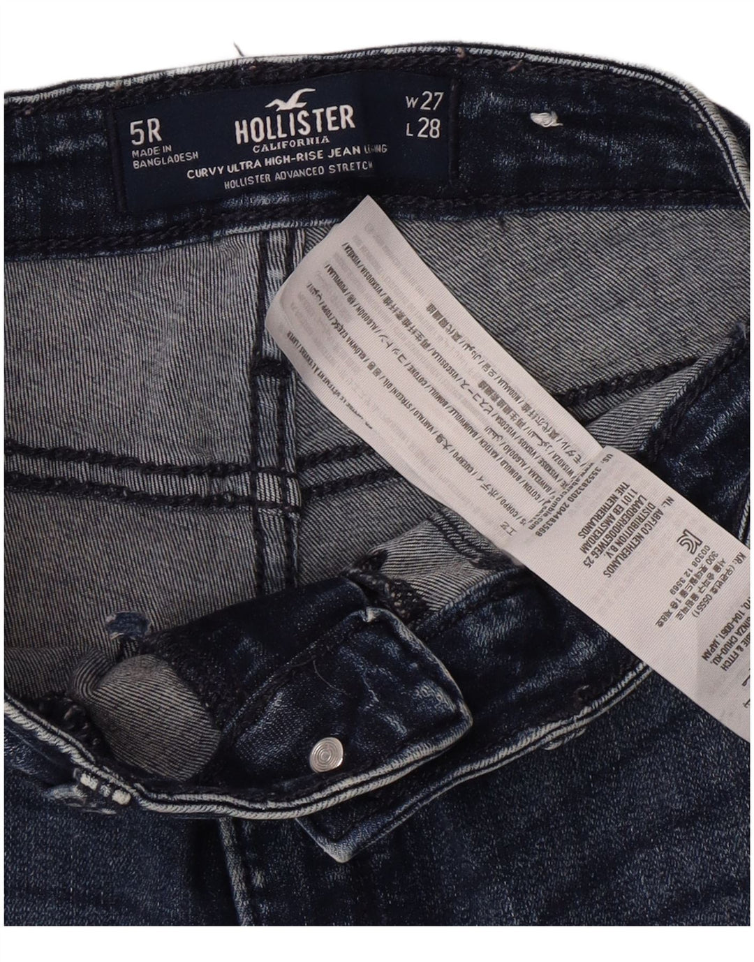 Blugi skinny cu talie înaltă pentru femei HOLLISTER US 5 Small W27 L28 Blue