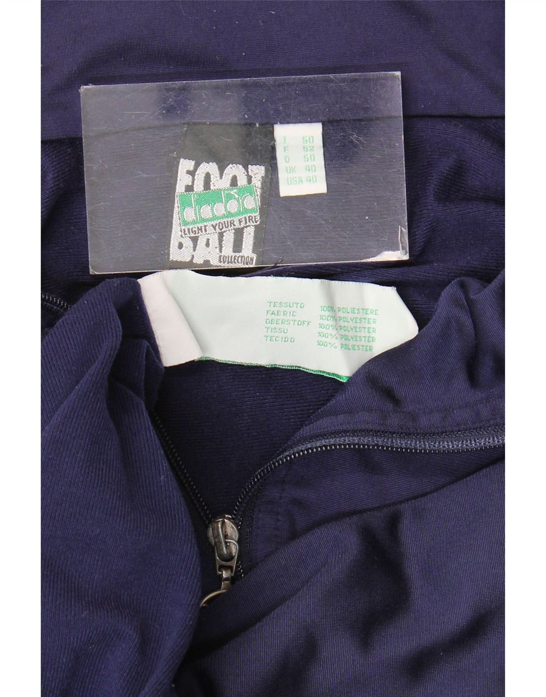 Diadora Mens Graphic Trening Top Jacket UK 40 Medium Bleumarin Poliester