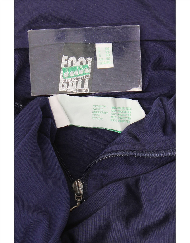 Diadora Mens Graphic Trening Top Jacket UK 40 Medium Bleumarin Poliester