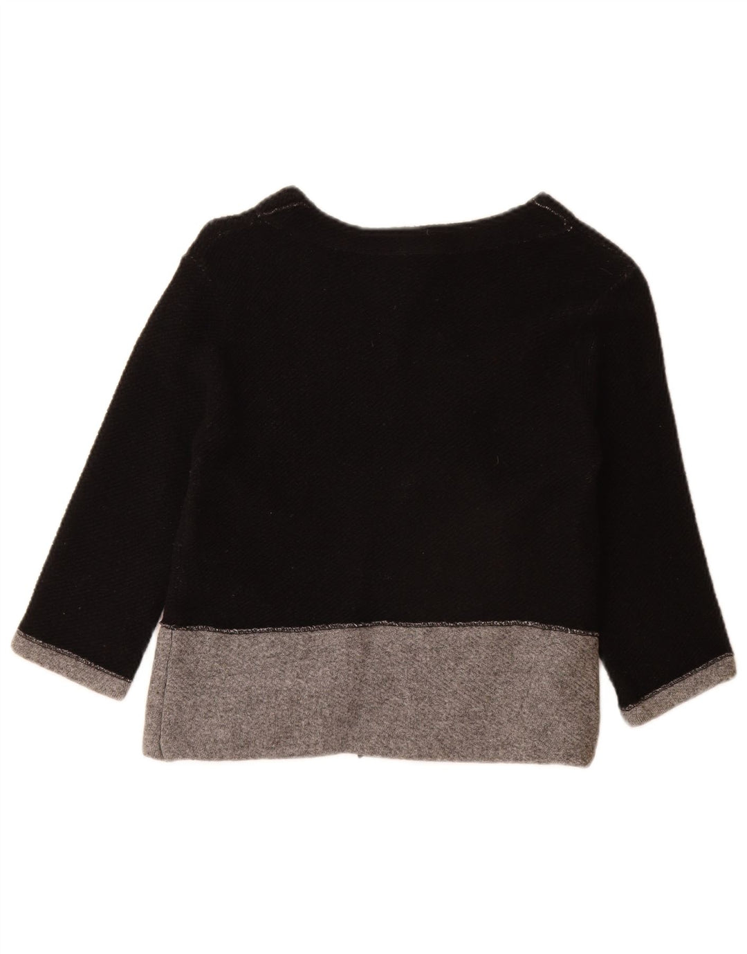 Pulover cardigan pentru femei Fred Perry cu mâneci 3/4 UK 10, mic, negru, bloc de culoare