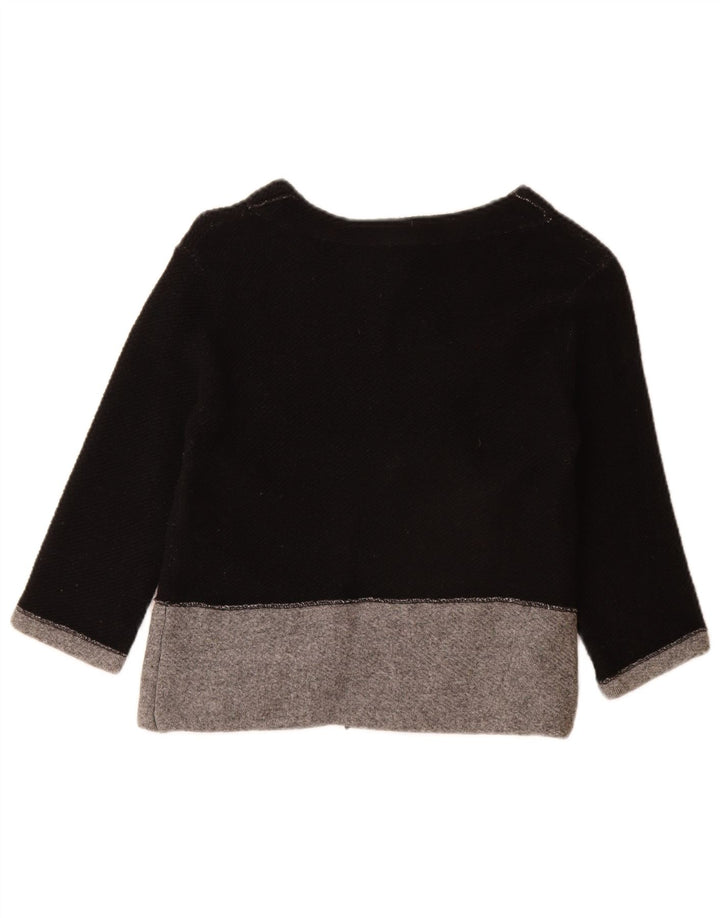 Pulover cardigan pentru femei Fred Perry cu mâneci 3/4 UK 10, mic, negru, bloc de culoare