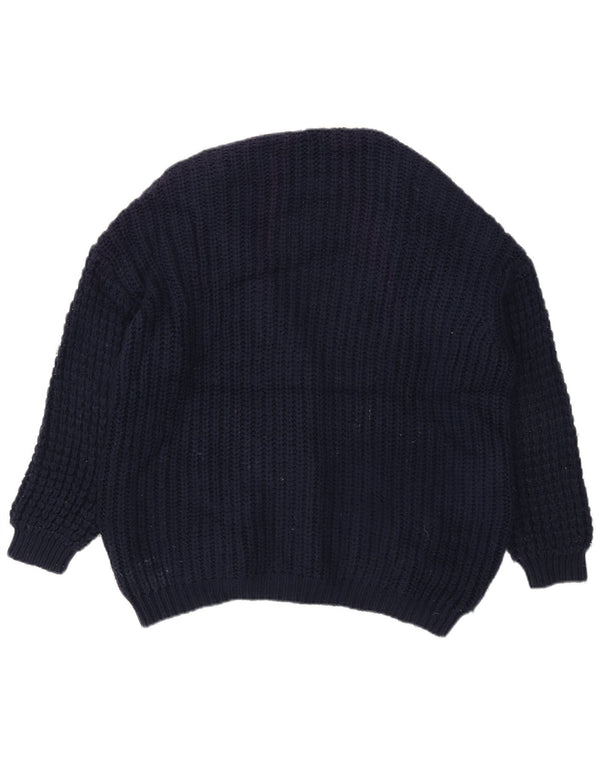 Pulover cardigan supradimensionat pentru femei Topshop UK 10 Mic bleumarin acrilic