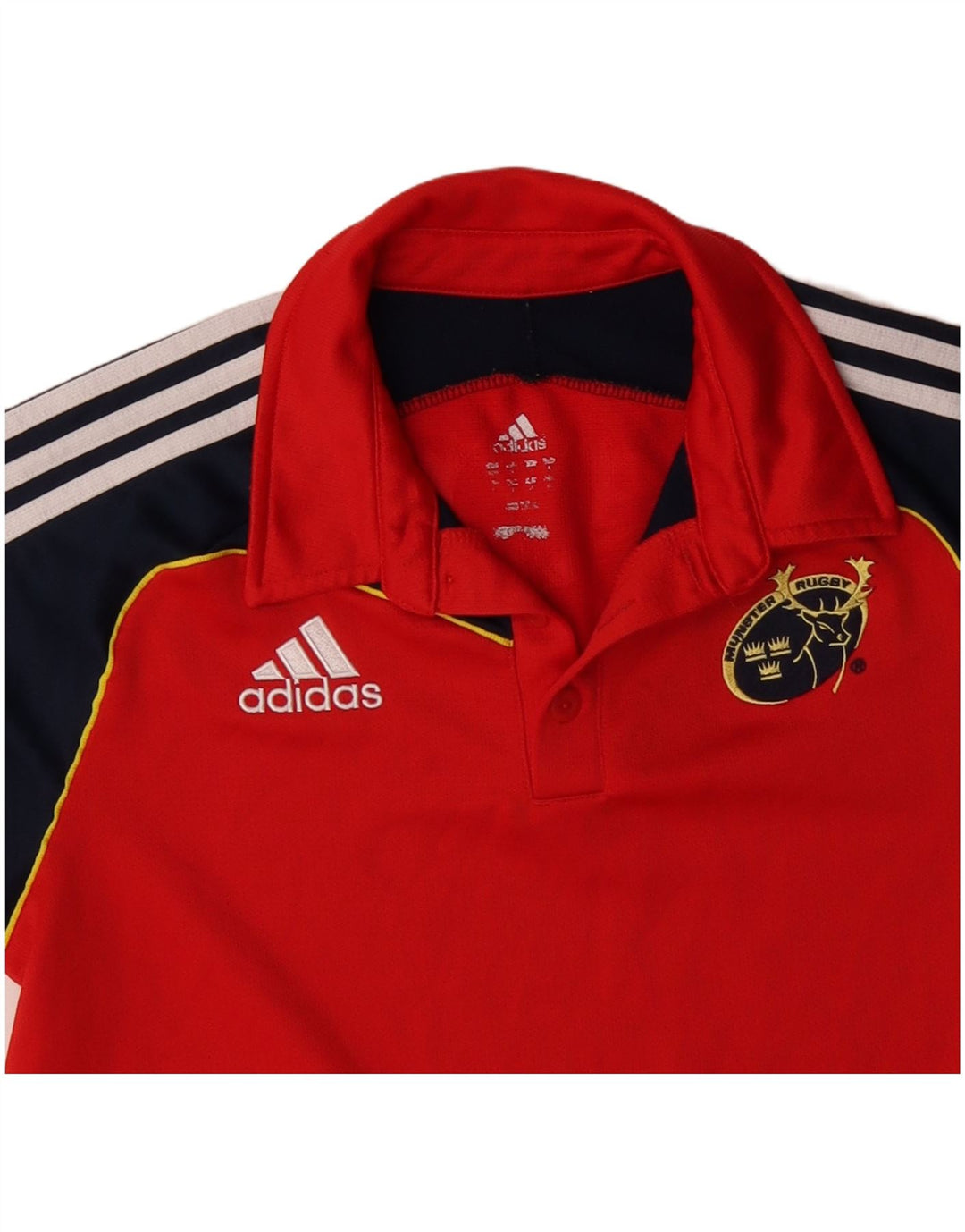 Tricou polo ADIDAS Munster Rugby pentru bărbați, roșu mediu, bloc de culoare