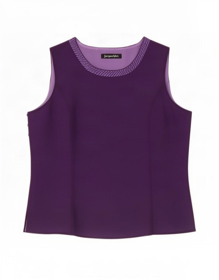 Bluză fără mâneci pentru femei Jacques Vert UK 16 Poliester violet mare