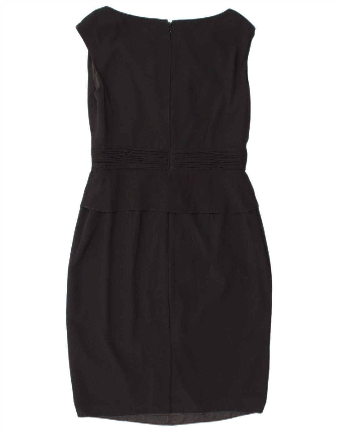 Rochie peplum fără mâneci pentru femei JACQUES VERT UK 12 Poliester mediu negru