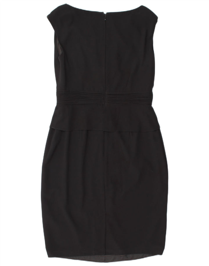 Rochie peplum fără mâneci pentru femei JACQUES VERT UK 12 Poliester mediu negru