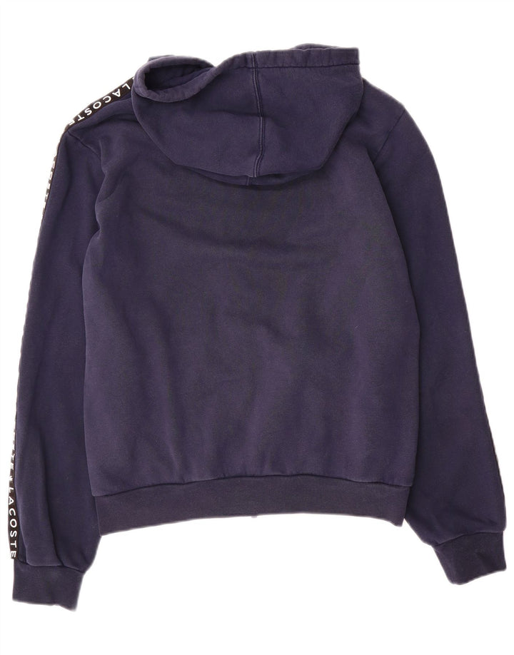 Pulover Lacoste pentru bărbați, cu fermoar, cu capota, mărimea 3, mic, albastru bleumarin